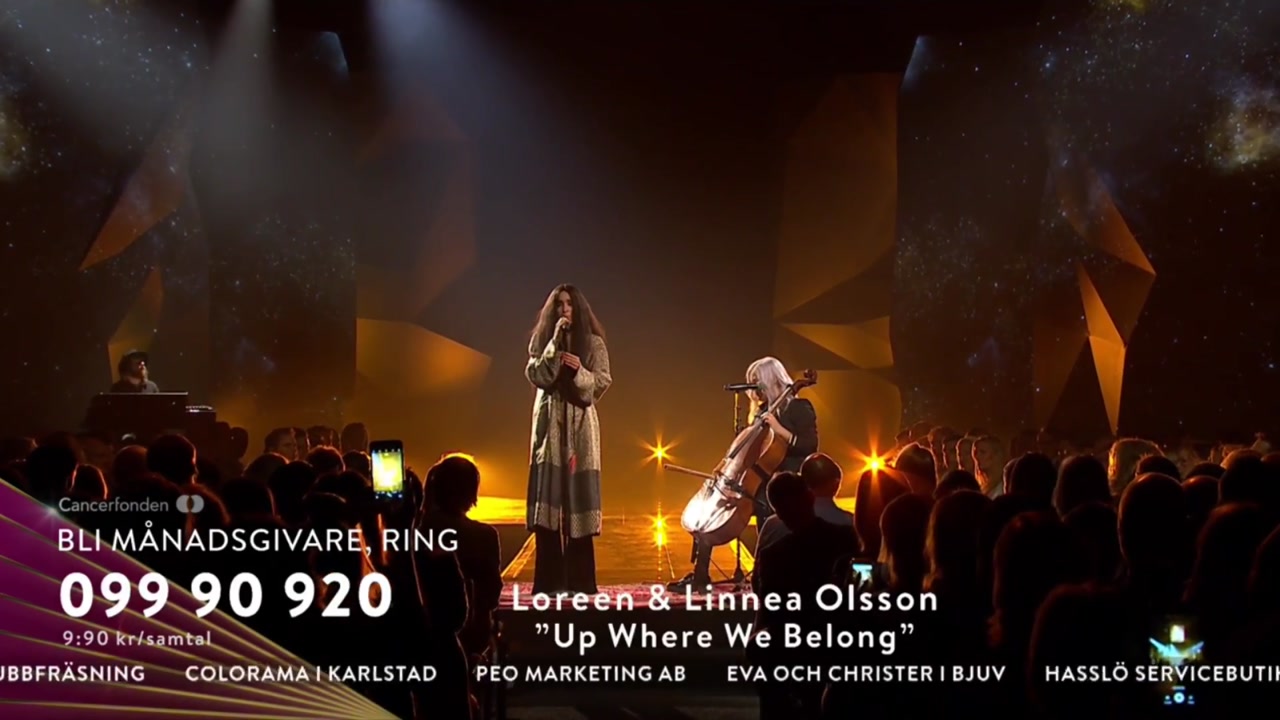 Loreen & Linnea Olsson - Up Where We Belong (tillsammans Mot Cancer, 09.01.2017) thumbnail